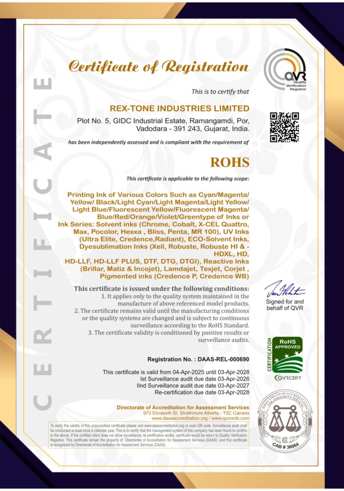 REX-TONE INDUSTRIES LIMITED - ROHS - Certificate (1)_001